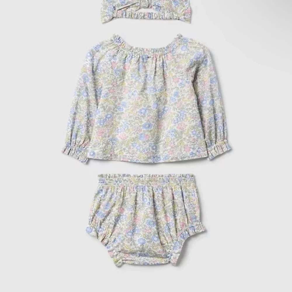 GAP Floral Kids Set in Blue and Pink